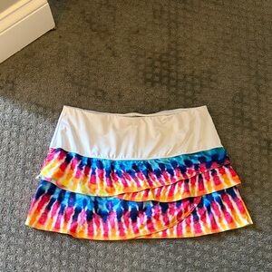 Lucky in Love Multicolor Tiered Mini Skirt